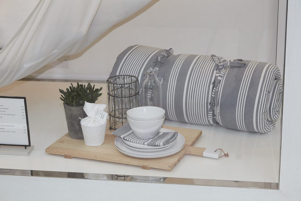 Lucky Fox - UK visual merchandising for The White Company - shop front.