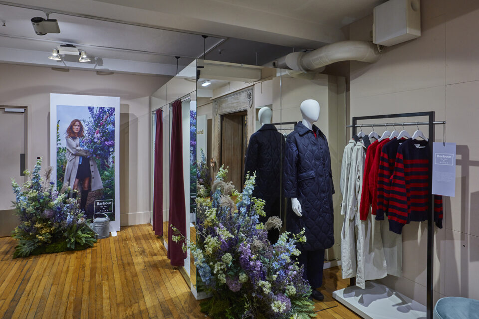 Instore VM scheme for Barbour at Liberty by Lucky Fox