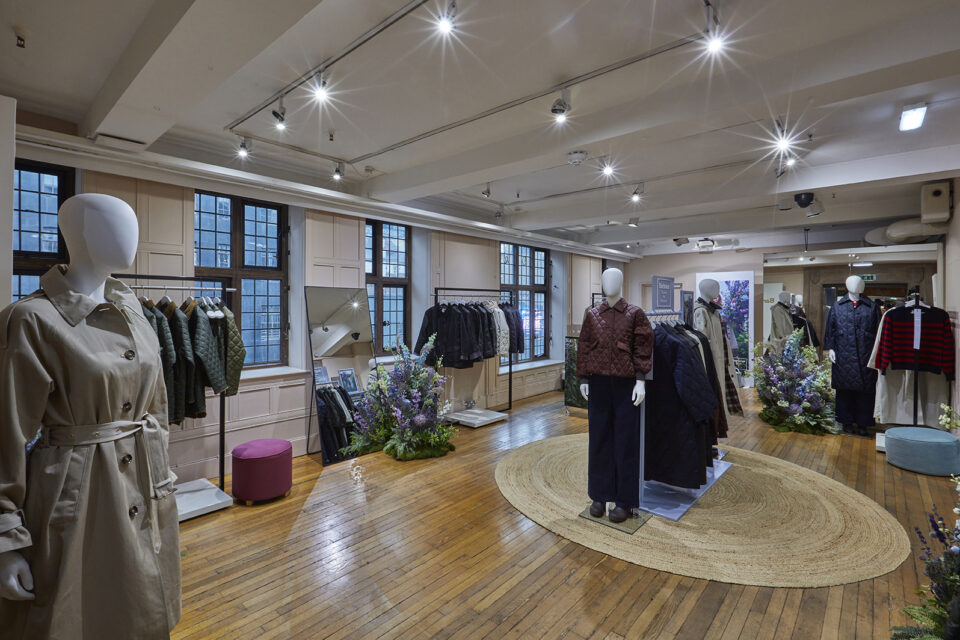 Instore VM scheme for Barbour at Liberty by Lucky Fox