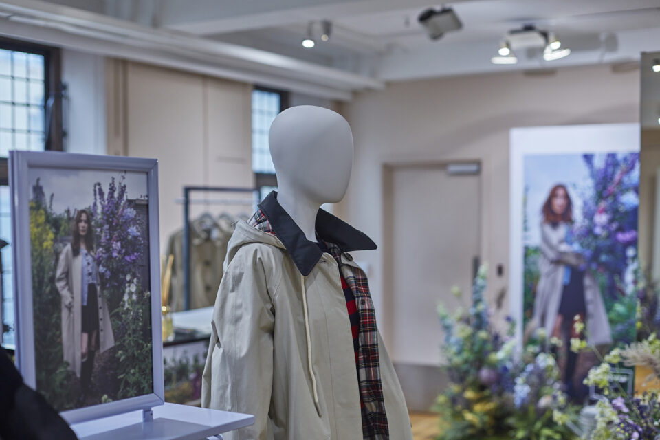 Instore VM scheme for Barbour at Liberty by Lucky Fox