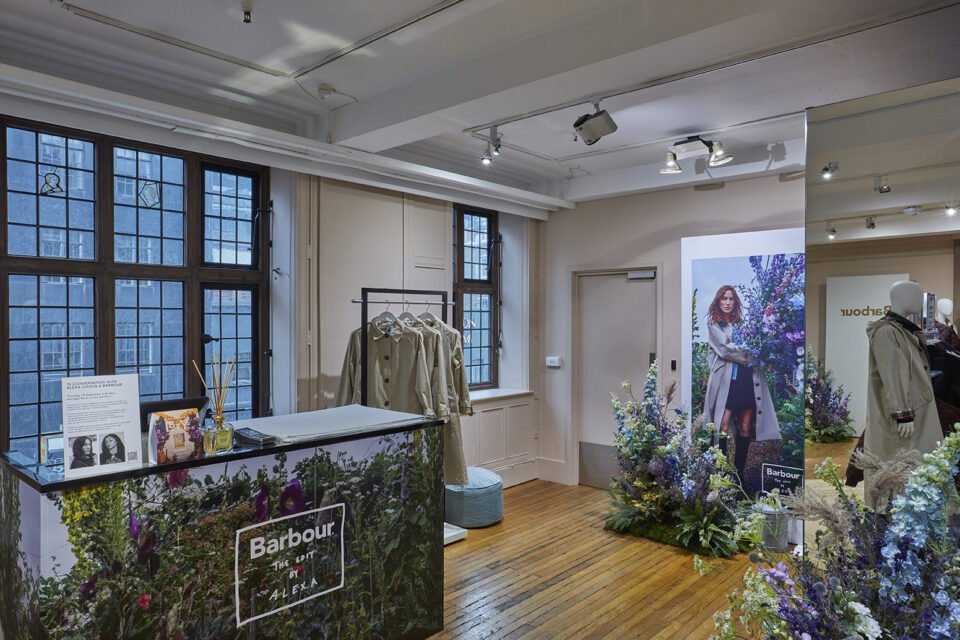 Instore VM scheme for Barbour at Liberty by Lucky Fox