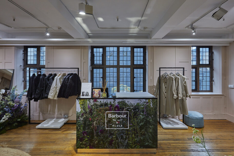 Instore VM scheme for Barbour at Liberty by Lucky Fox