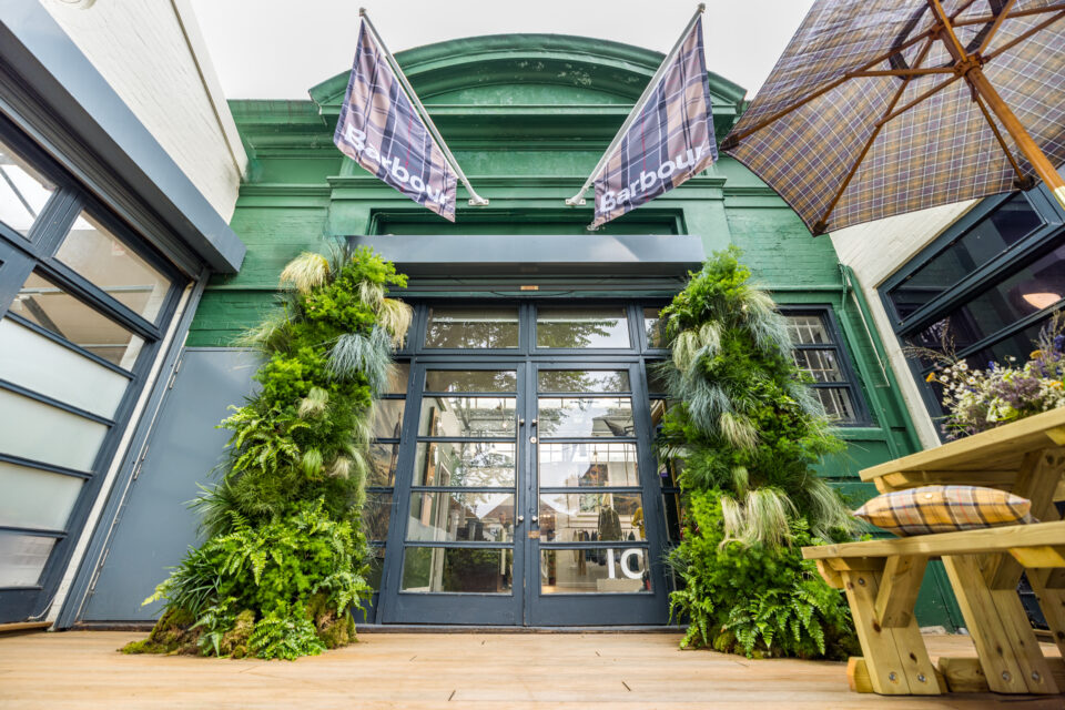 Launch event for Barbour, designed and installed by Lucky Fox