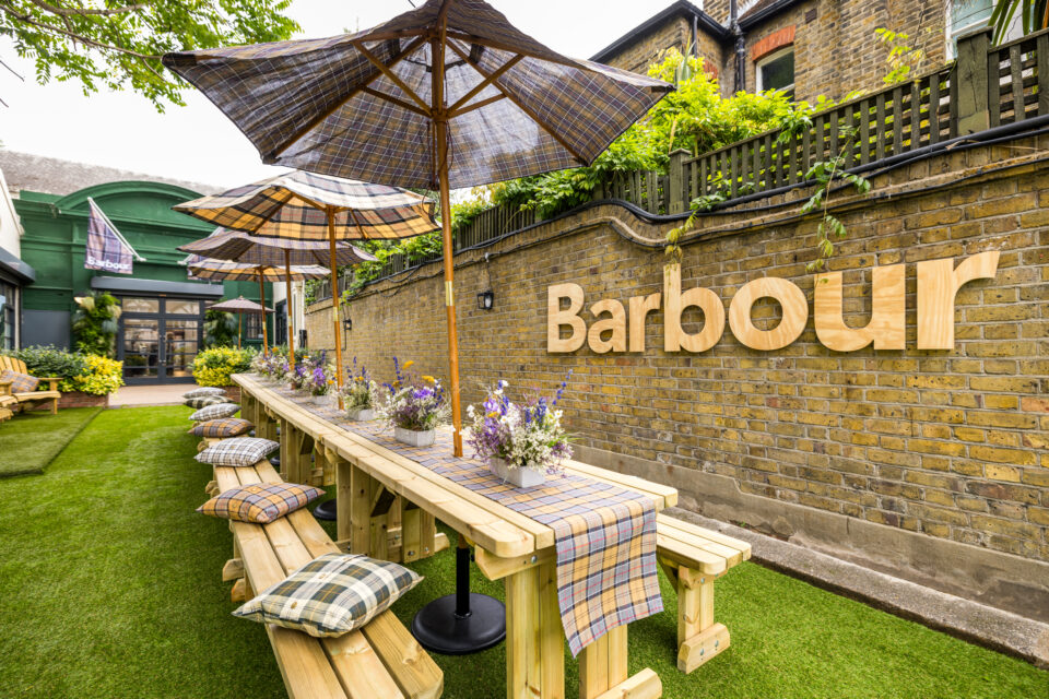 Launch event for Barbour, designed and installed by Lucky Fox