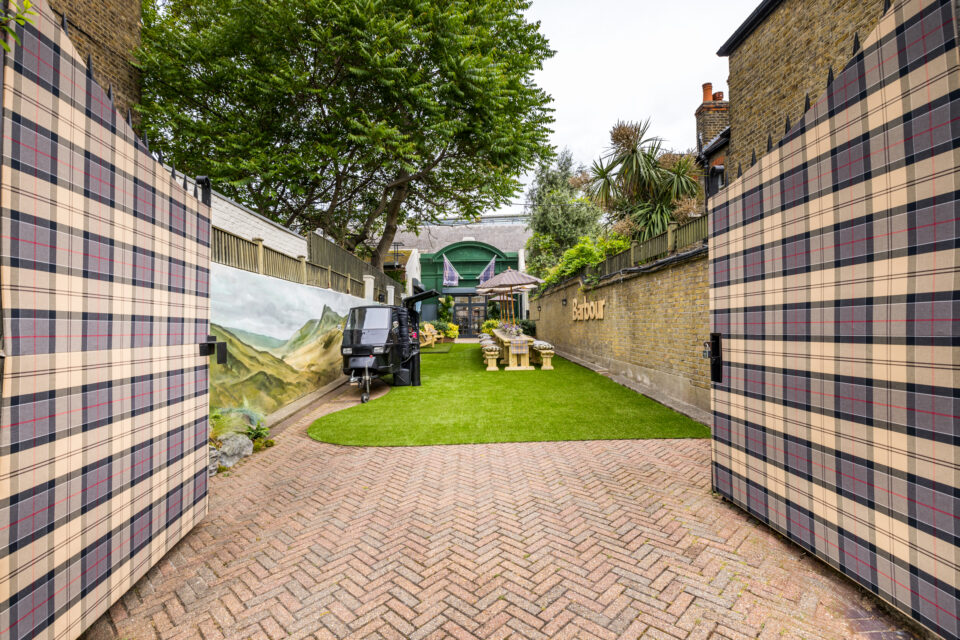 Launch event for Barbour, designed and installed by Lucky Fox