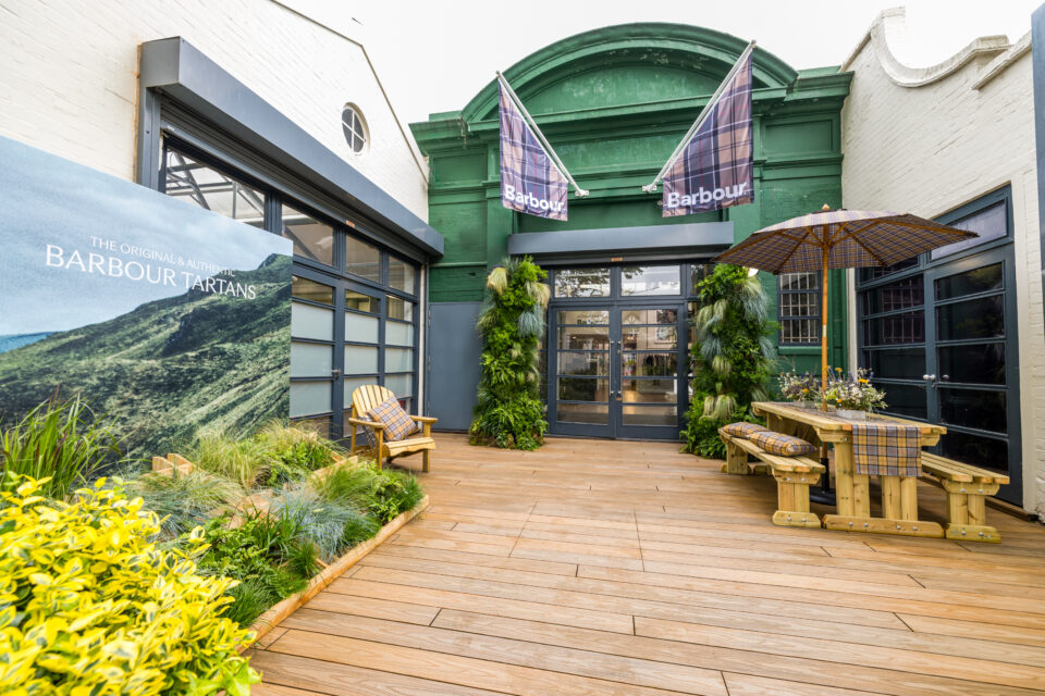 Launch event for Barbour, designed and installed by Lucky Fox