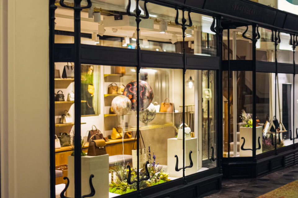Strathberry summer window design and install, by Lucky Fox