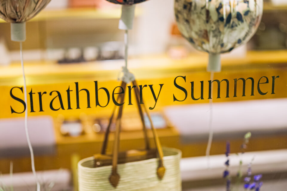 Strathberry summer window design and install, by Lucky Fox