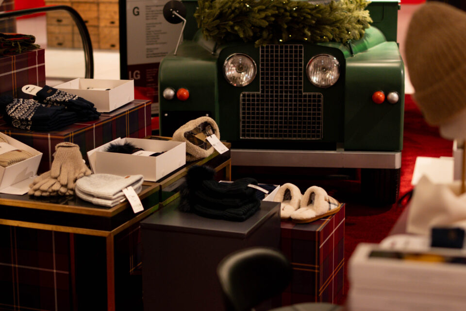 A Barbour festive takeover at FRED’S restaurant and atrium in Fenwick, Newcastle.