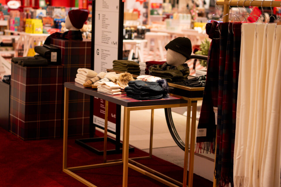 A Barbour festive takeover at FRED’S restaurant and atrium in Fenwick, Newcastle.