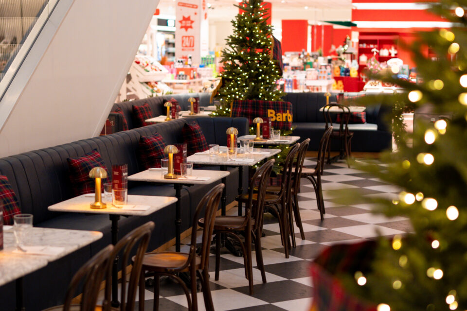 A Barbour festive takeover at FRED’S restaurant and atrium in Fenwick, Newcastle.