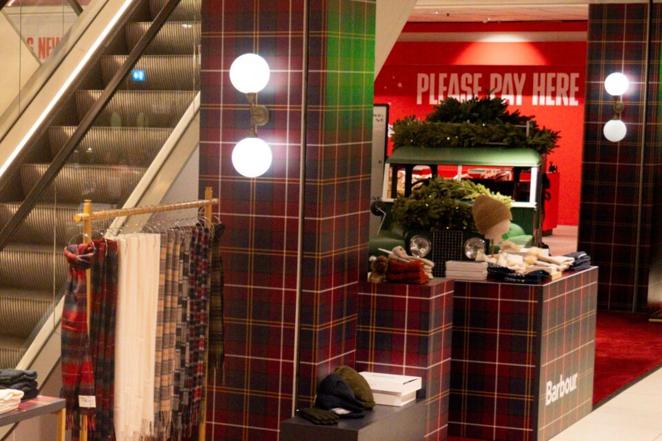 A Barbour festive takeover at FRED’S restaurant and atrium in Fenwick, Newcastle.