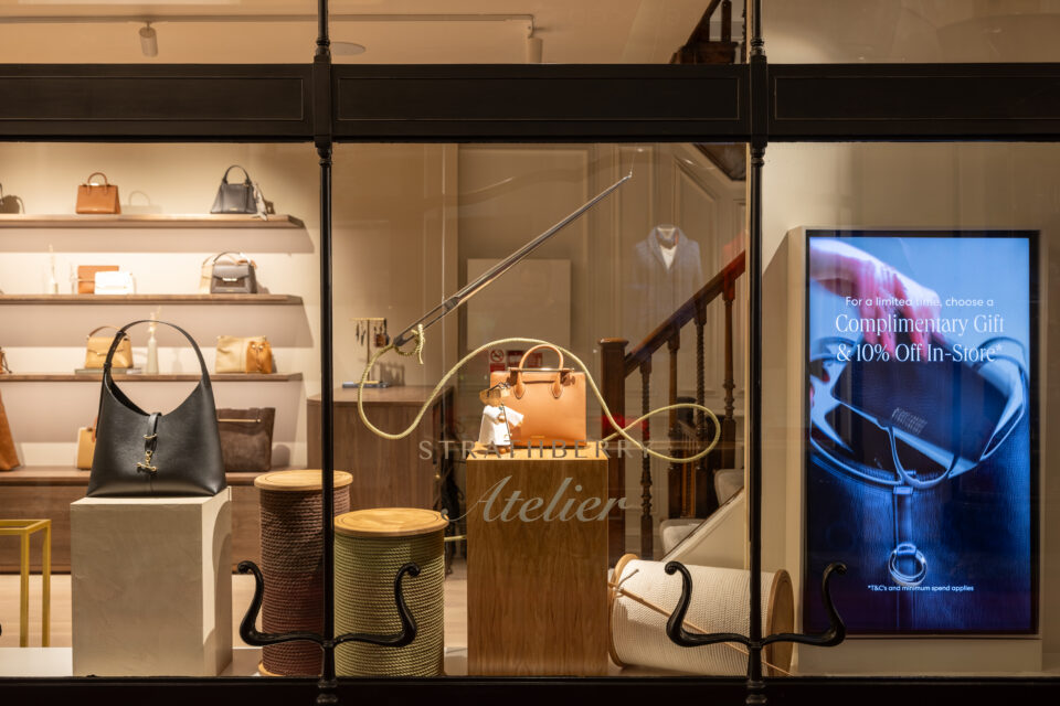 Creating an immersive retail concept for Strathberry. Design, build and install by Lucky Fox.