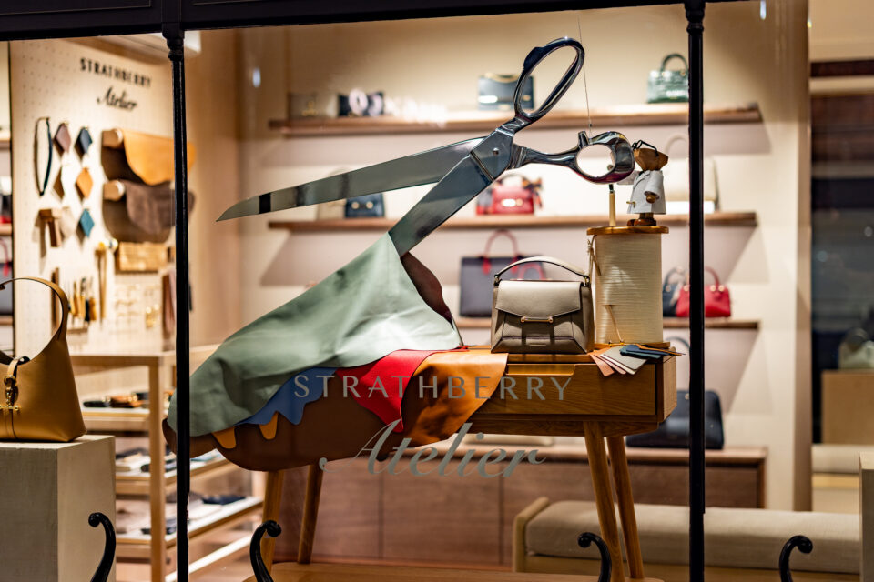 Creating an immersive retail concept for Strathberry. Design, build and install by Lucky Fox.
